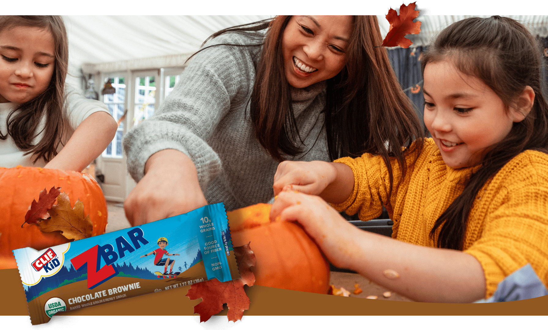Kids Carving Pumpkin with Zbar