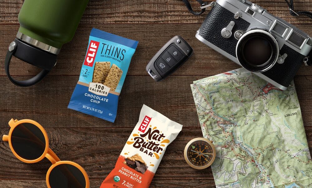 Road Trip Snacks Including Thins and Nut Butter Bar