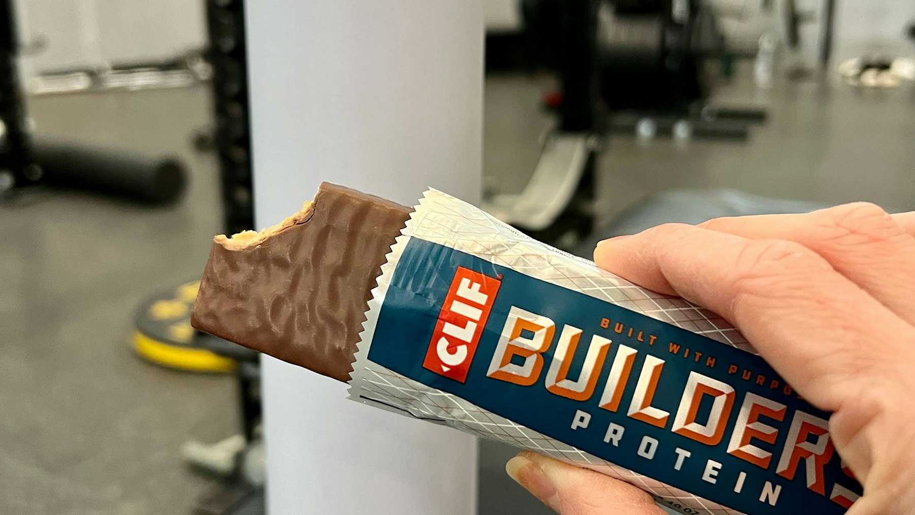 CLIF Builders bar in the gym