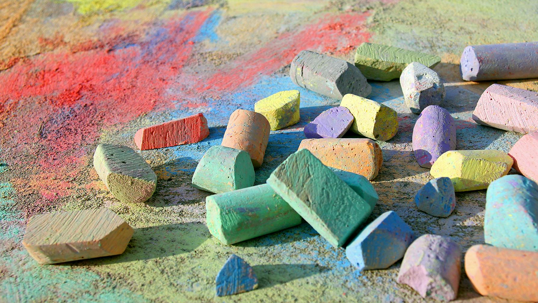 Colorful chalk
