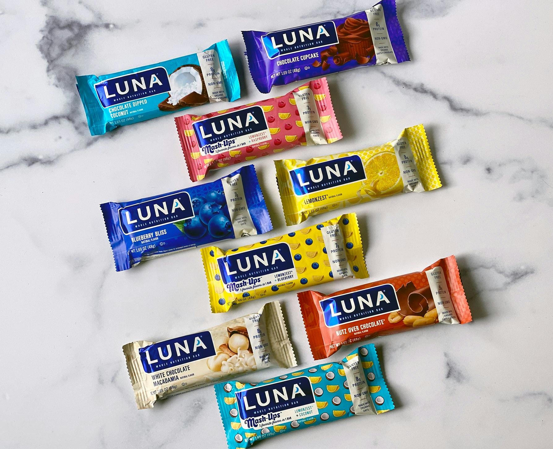 LUNA Bar in all flavors