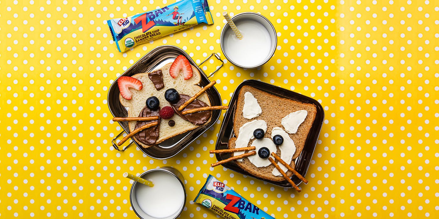 Toast with animal faces